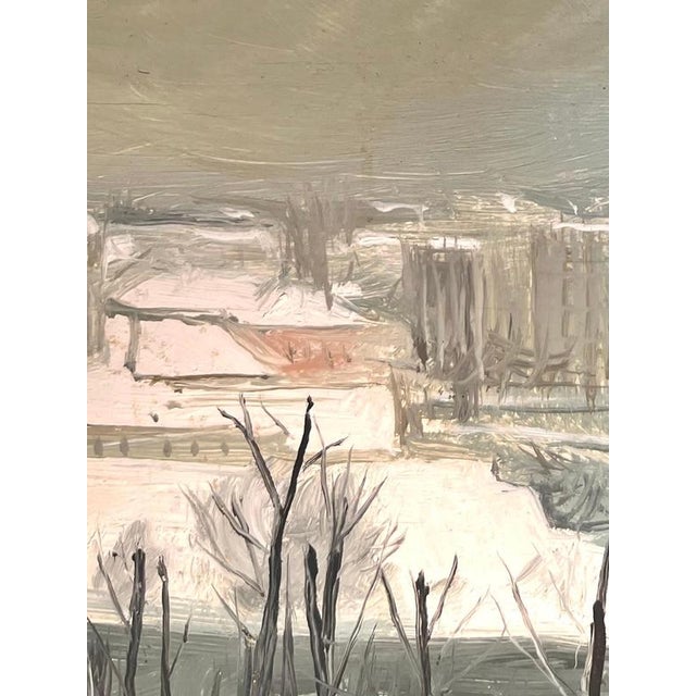 1970s Claude Sauthier, Landscape, Oil on Wood, 1970s For Sale - Image 5 of 12