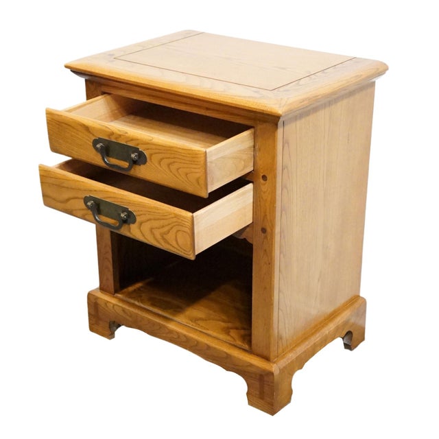 Link Taylor Countryside Collection Solid Oak Early American Rustic 21" Open Cabinet Nightstand 6613 For Sale In Kansas City - Image 6 of 14