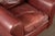 Late 20th Century Red Leather Armchair With Ottoman For Sale - Image 12 of 18