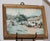 Turquoise Stunning Original Old Watercolor, Gilt Frame, Nails and 1916 Newspaper For Sale - Image 8 of 13