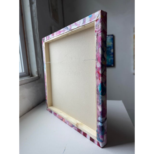 "French Pink" Abstract Acrylic Painting by Paula DeStefanis For Sale - Image 11 of 12