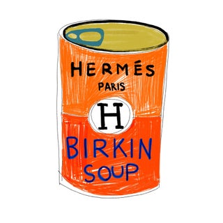 "Hermes Birkin Soup" Original Print by Annie Naranian For Sale