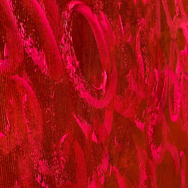 Red Contemporary Abstract Soil and Oil on Canvas "Transition" by Paul Landauer For Sale - Image 8 of 9