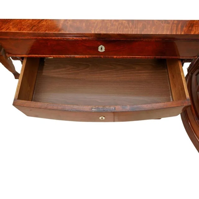 Shell Late 19th Century Biedermeier Chest of Drawers Walnut and Mother-of-Pearl For Sale - Image 7 of 10