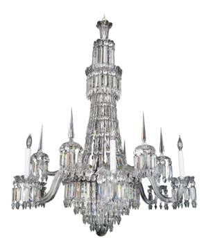 Mid-19th Century English Cut Crystal Chandelier by F. & C. Osler