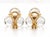 Baccarat Late 20th Century Pair Baccarat 18k Yellow Gold Clear Crystal Glass Earrings For Sale - Image 4 of 5