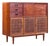 Jack Cartwright for Founders Mid Century Walnut and Cane Bar Cabinet For Sale