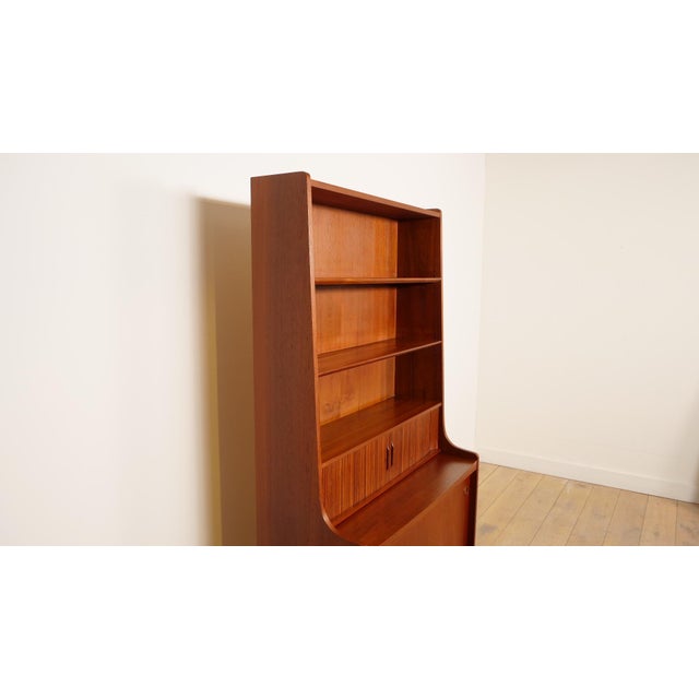 Brown Vintage Highboard Shelf in Teak attributed to Johannes Sorth, 1965 For Sale - Image 8 of 17