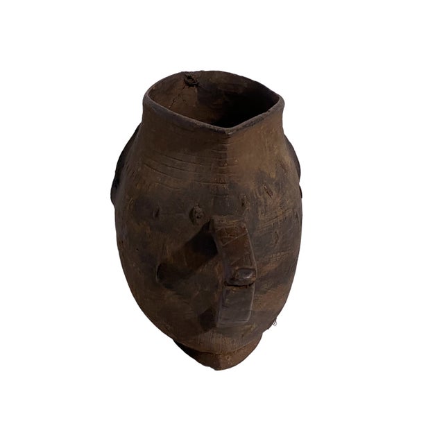 1980s African Tribal Kuba Wooden Cup Figural Head For Sale - Image 5 of 8