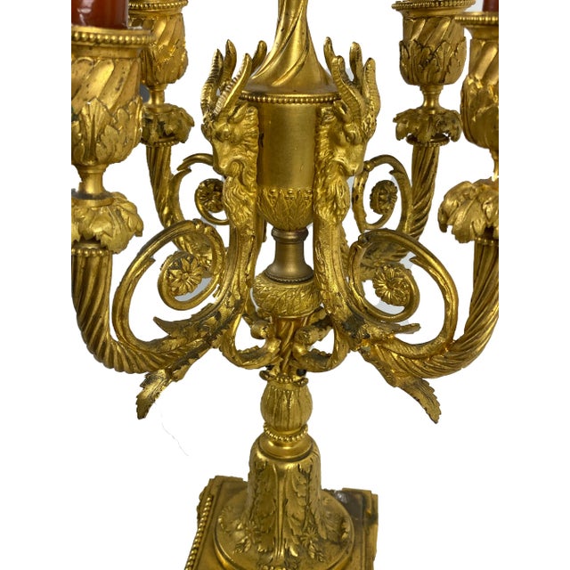 French Louis XVI Style Bronze Dore Lamp For Sale - Image 3 of 9