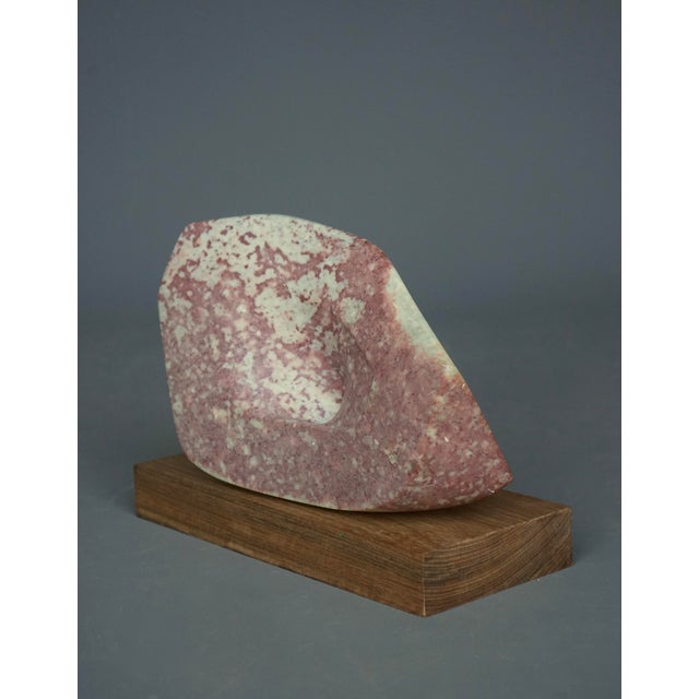 Mid-Century Modern Abstract Stone Sculpture in the style of Barbara Hepworth, 1970s For Sale - Image 3 of 13