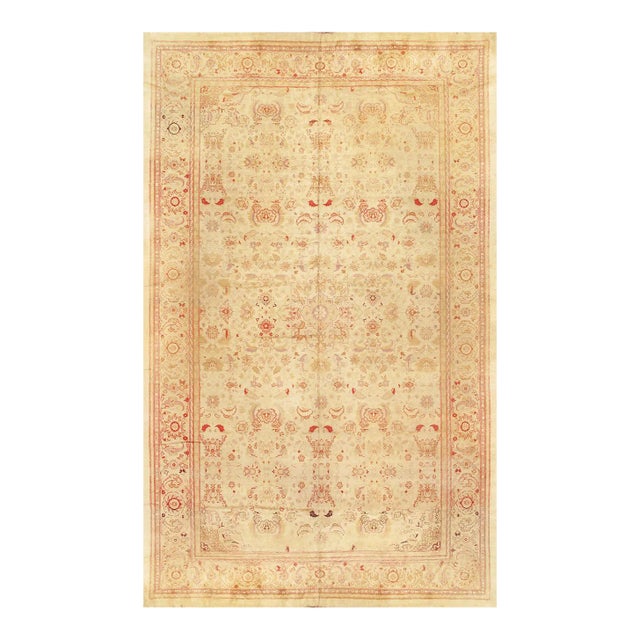 Pasargad Home Amritsar Lamb's Wool Area Rug, 12' 0" X 19' 7", Beige For Sale