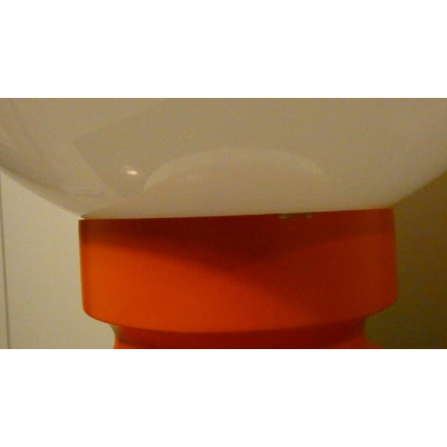 Wood Opaline Glass and Wood Table Lamp, Italy, 1970s For Sale - Image 7 of 11