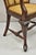 Antique Victorian Walnut and Cane Carved Lounge Arm Chair W/ Queen Anne Legs For Sale In Philadelphia - Image 6 of 10