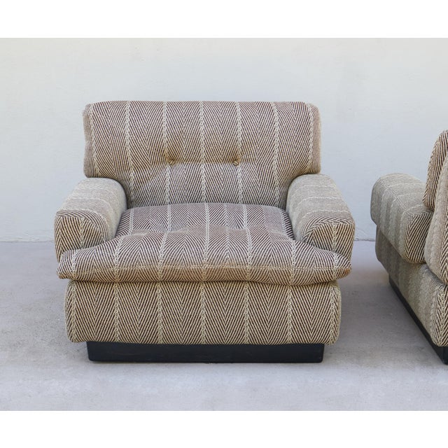 Textile Vintage Lounge Chairs from Saporiti, 1970s, Set of 2 For Sale - Image 7 of 14