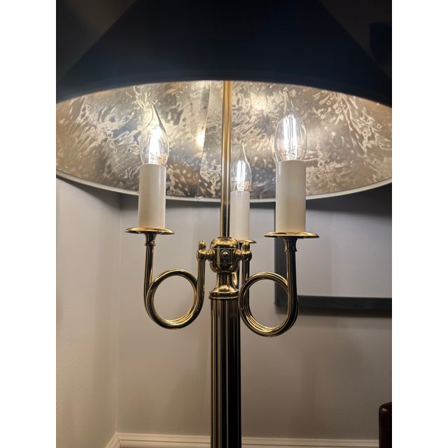 Mid 20th Centur Brass Corinthian Column Bouillotte Lamp For Sale - Image 4 of 8