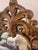 Gold Antique Italian Rococo Giltwood Mirror, Carved Scroll & Acanthus Crest For Sale - Image 8 of 9