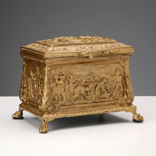 Gilded Bronze Casket Box For Sale - Image 9 of 10