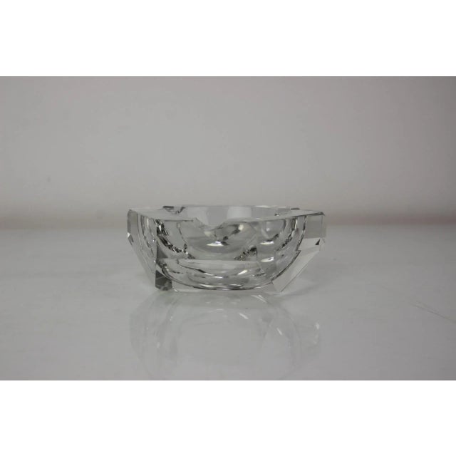 Mid-Century Ashtray Diamond Bohemia Glass, 1970s For Sale - Image 3 of 9