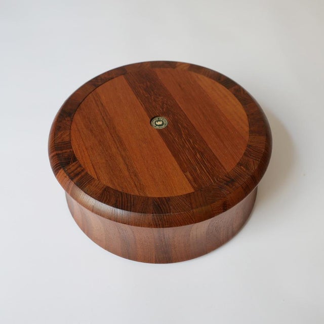 Vintage Danish Teak Wood Salad Bowl, 1970s For Sale - Image 4 of 6