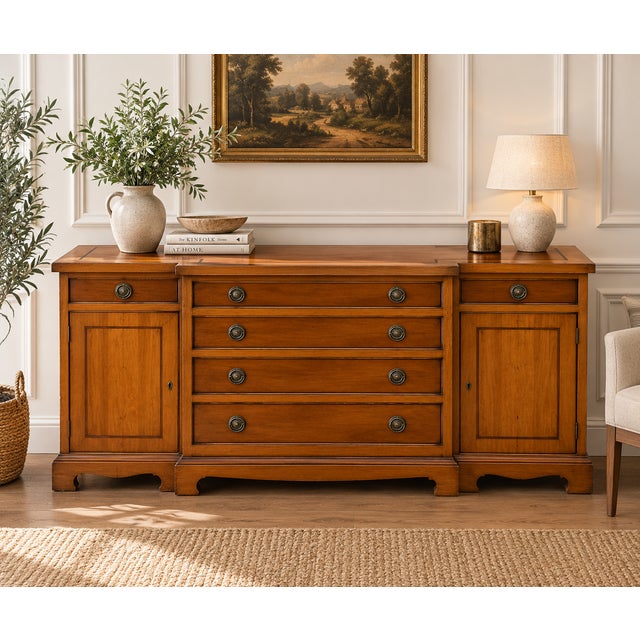 Brown Small English Empire Style Sideboard, 1950s For Sale - Image 8 of 9