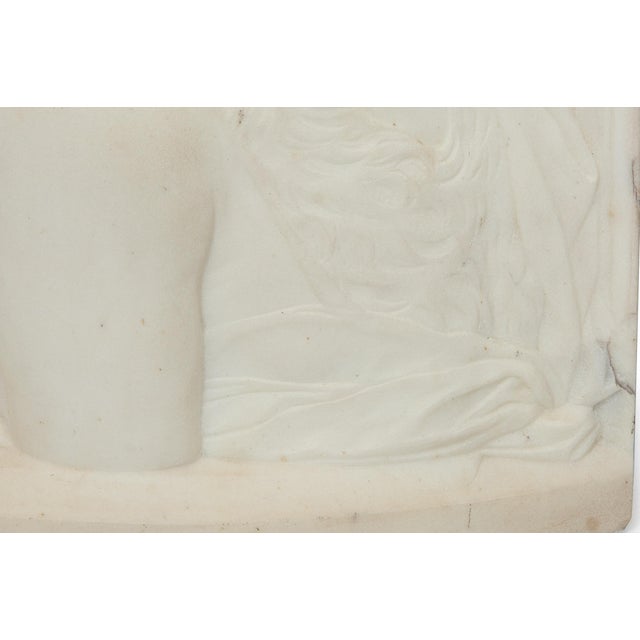 Italian 1860s Grand Tour Carved Marble Sculpture of St. John the Baptist For Sale - Image 9 of 11