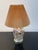 1980s Vintage Coastal Glass Ginger Jar Shell Lamp For Sale - Image 5 of 7