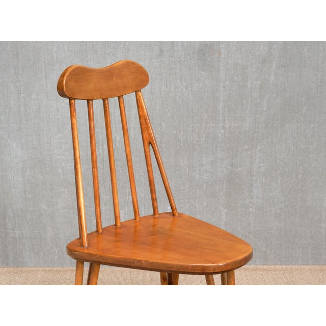 Bo Fjaestad Three-Legged Birch Chairs, Sweden, 1955, Set of 3 For Sale - Image 16 of 18