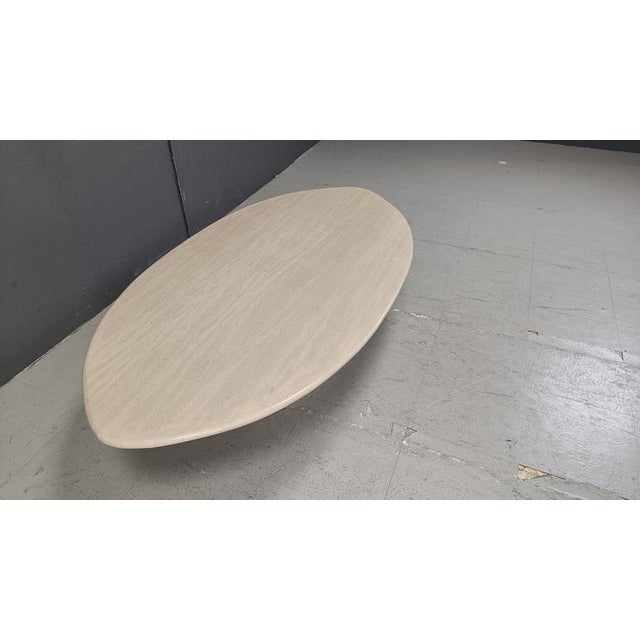 Vintage Oval Travertine Coffee Table, 1970s For Sale - Image 6 of 11