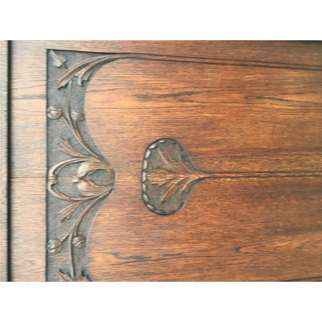 Antique Oak Wardrobe Door For Sale - Image 12 of 18
