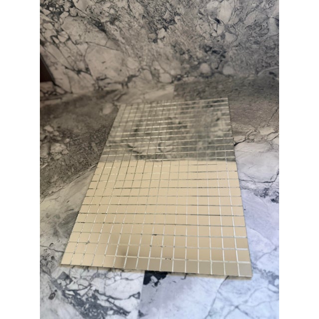 1970s Mid Century Modern Mosaic Mirrored Placemats by Tomorrow Designs - Set of Four For Sale - Image 4 of 11