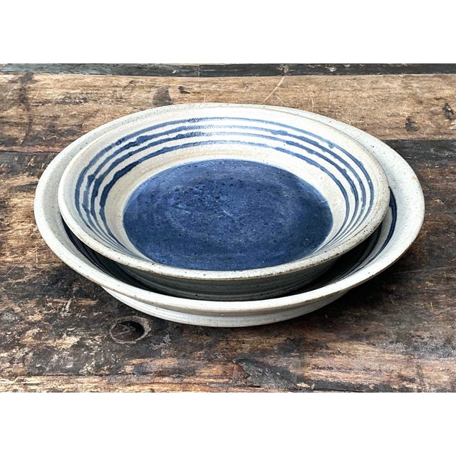 Vintage Original Studio Pottery Bowls - Set of 2 For Sale - Image 9 of 12