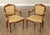 High Quality Pair of Custom Upholstered, Carved Frame Library Armchairs with Nail-Head Trim