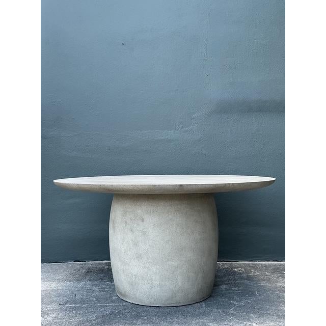 Vintage Boho Textured Pedestal Dining Table For Sale - Image 10 of 11