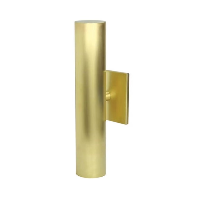 Mid-Century Modern Pair of Contemporary ‘Terra’ Sconces in Satin Brass For Sale - Image 3 of 3