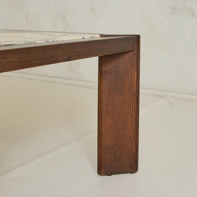 Belgian Marble + Oak Side Table, 1976 - 2 Available For Sale - Image 10 of 11