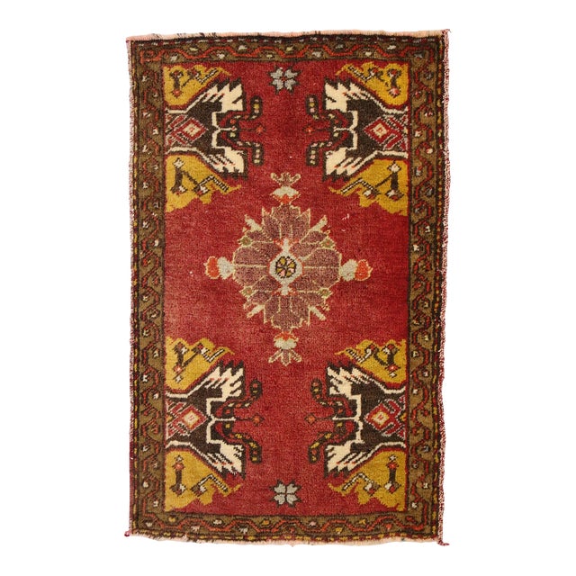 Vintage Turkish Yastik Rug - 01'07 X 02'06 For Sale