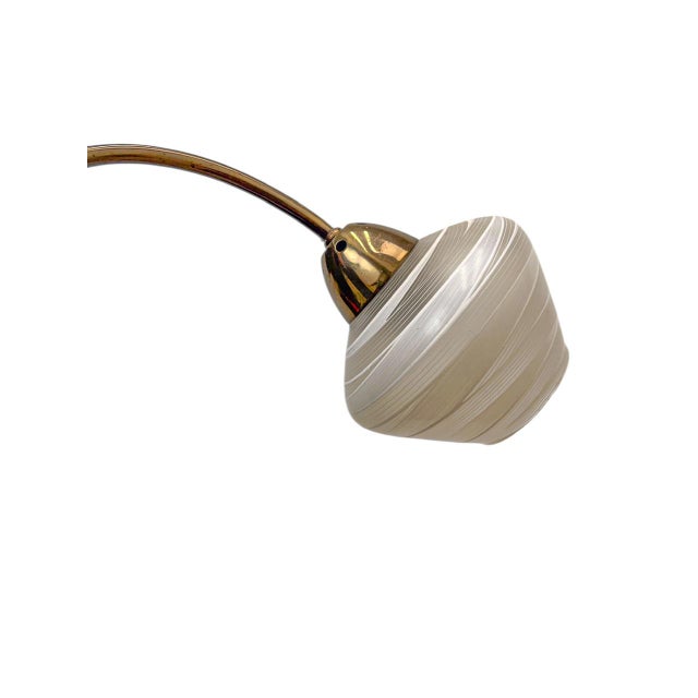 1970s Sputnik Style Pink Lacquered 3-Arm Pendant Lamp in Metal and Glass, 1970s For Sale - Image 5 of 13