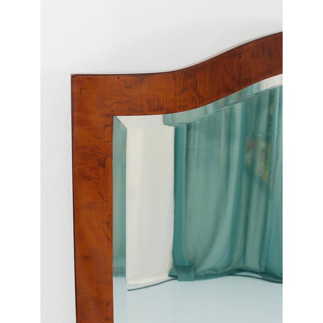 Large Antique Biedermeier Pearwood Shield Wall Mirror, Vienna, 1820s For Sale - Image 12 of 18