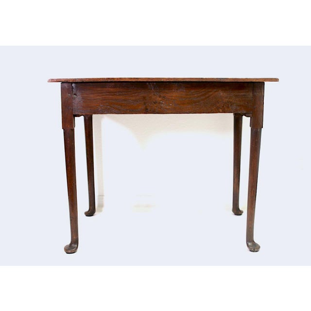 18th Century American Figured Oak Queen Anne Library Table or Desk