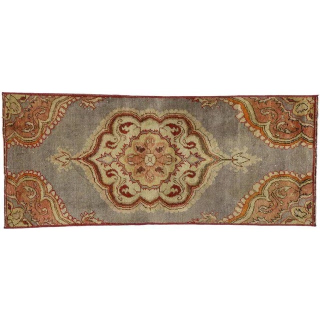 Vintage Mid-Century Turkish Oushak Rug - 2′ × 4′10″ For Sale - Image 4 of 7