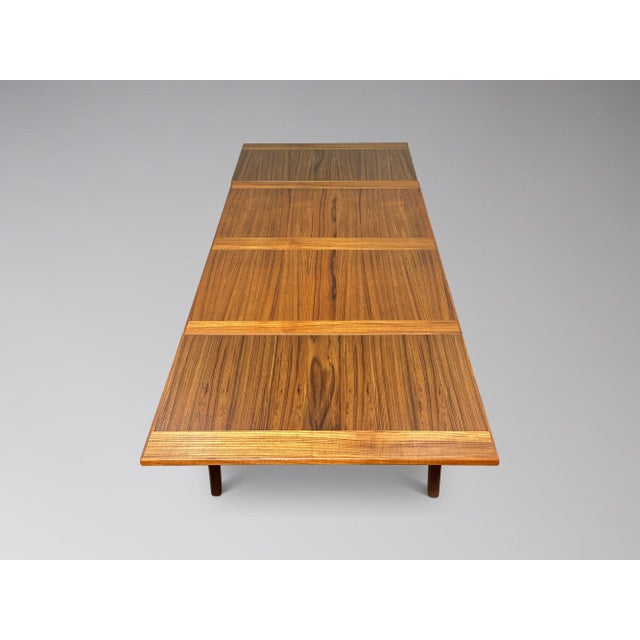Brown Restored Danish Teak Expanding Draw Leaf Dining Table by Dyrlund For Sale - Image 8 of 12