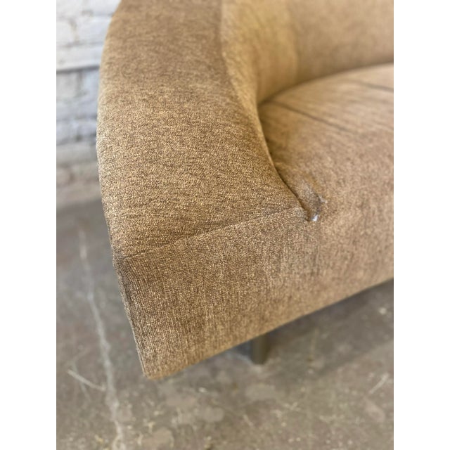 Brown Vintage Curved Sofa For Sale - Image 8 of 12