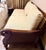 French Provincial Rachlin Classics “Susan” Carved-Wood and Cane Upholstered Settee For Sale - Image 3 of 5