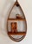 Mid-Century Modern Vintage Danish Modern Teak Bent Wood Teardrop Hanging Shelf For Sale - Image 3 of 9
