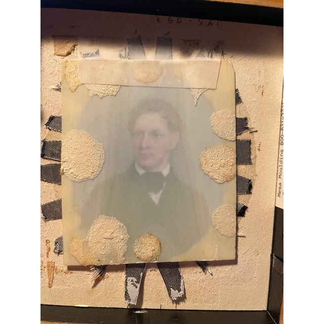 Antique Portrait Miniature of a Man With Blue Eyes For Sale - Image 4 of 5