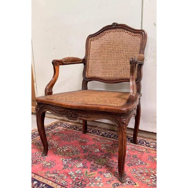 Louis XV Provençal Armchair in Carved Walnut For Sale - Image 3 of 7