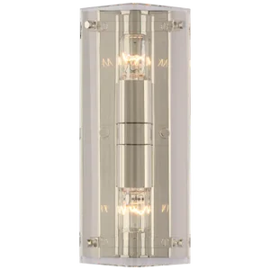 AERIN for Visual Comfort Signature Clayton Wall Sconce in Crystal & Polished Nickel