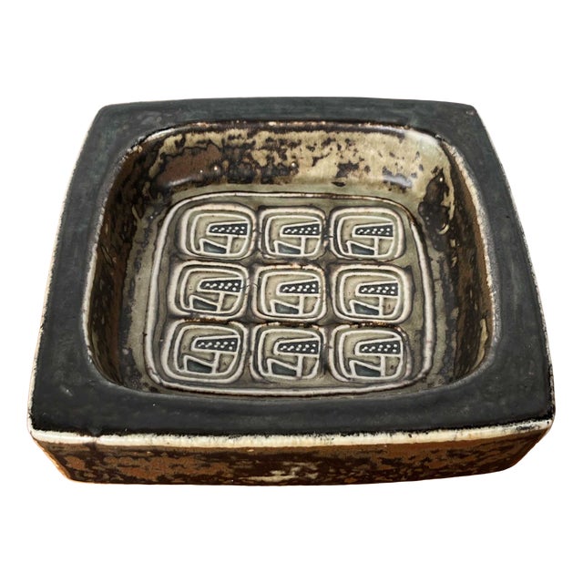 Mid-Century Modern Danish Brutalist Ceramic Bowl by Jorgen Mogensen for Royal Copenhagen, 1960s For Sale