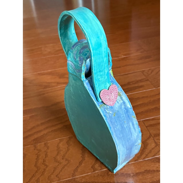 Contemporary Hand Built Sculptural Ceramic Vessel Signed/Dated For Sale - Image 3 of 18